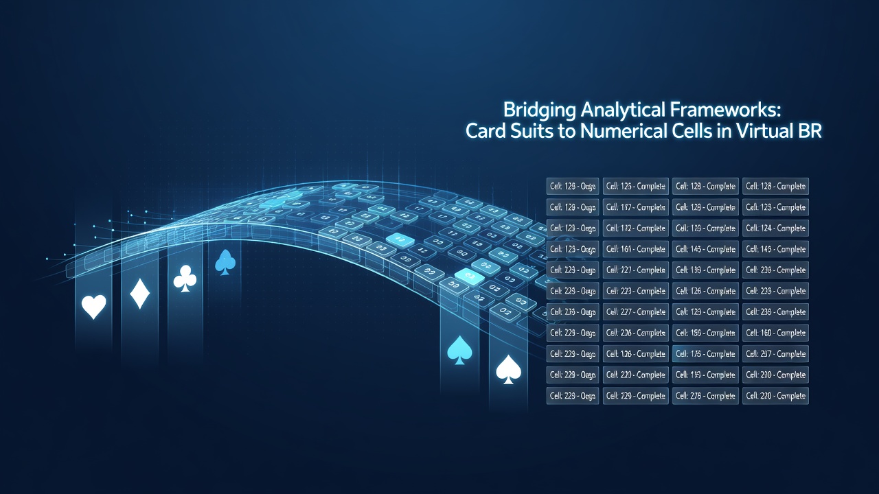 Side-by-side comparison of suit alignment sequences and numerical grid completion steps