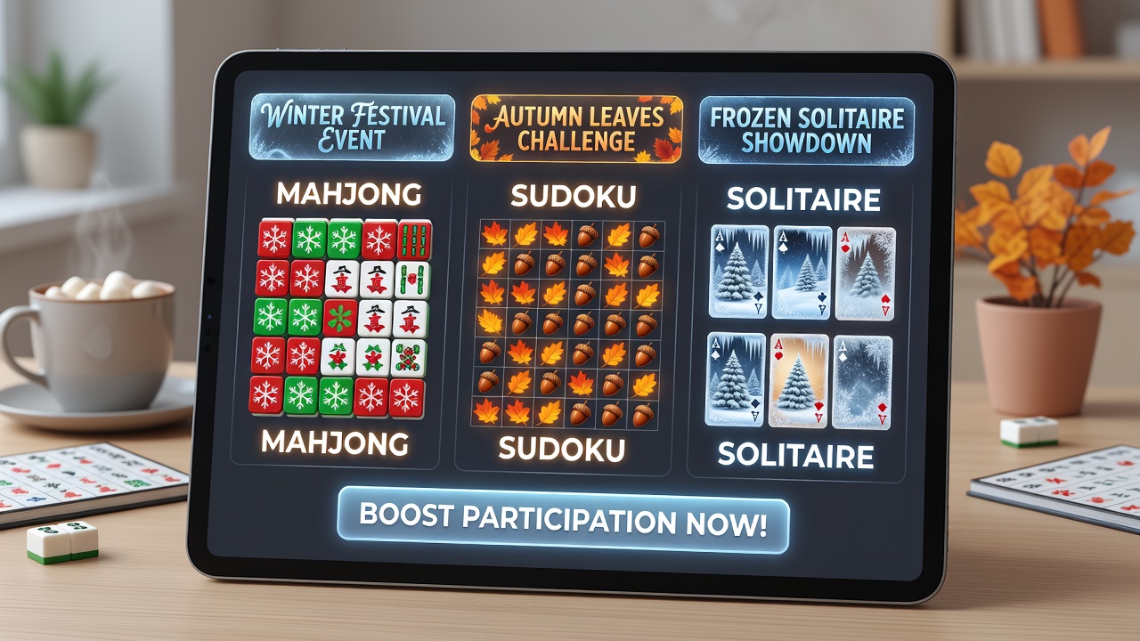 Players participating in themed online mahjong sessions during a seasonal promotion