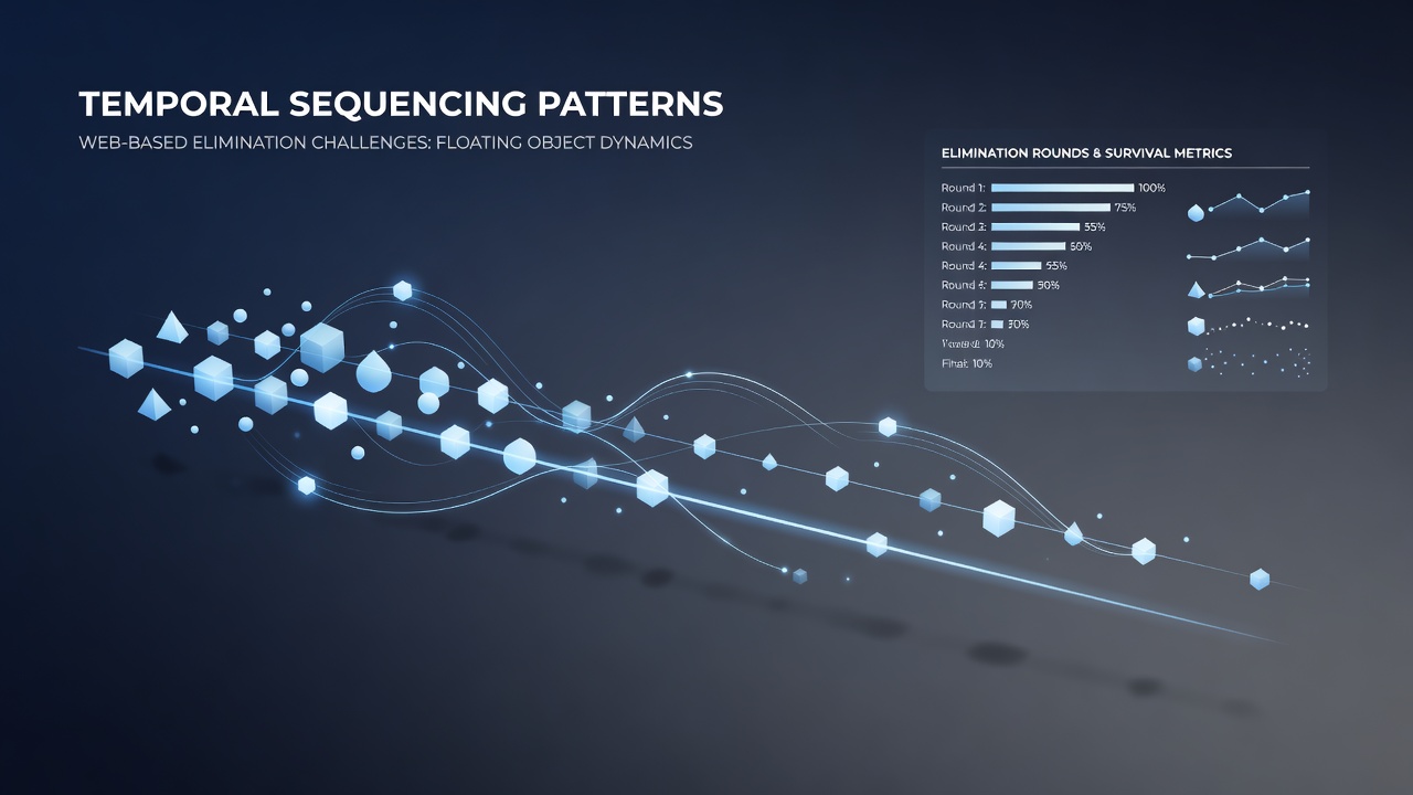 Sequence timeline visualization showing floating object paths intersecting with set collection zones